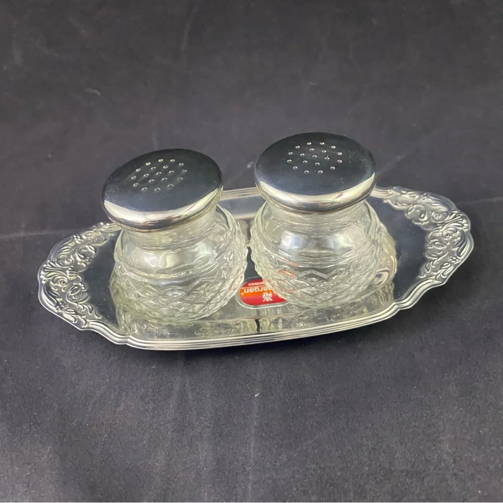 Elegant Silver Salt and Pepper Shaker Set